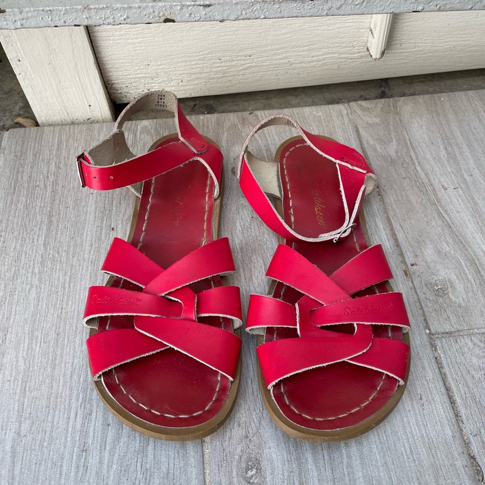 Red Saltwater Sandals